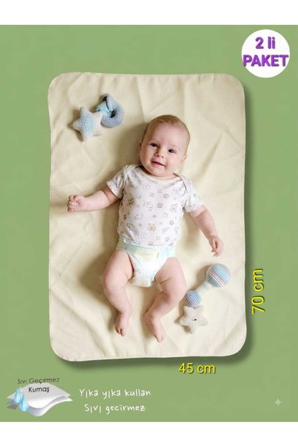 Outlet 2-Pack Baby Diaper Cover, Liquid-Proof Protective Mattress Cover, Washable Baby Care Pad/Cream