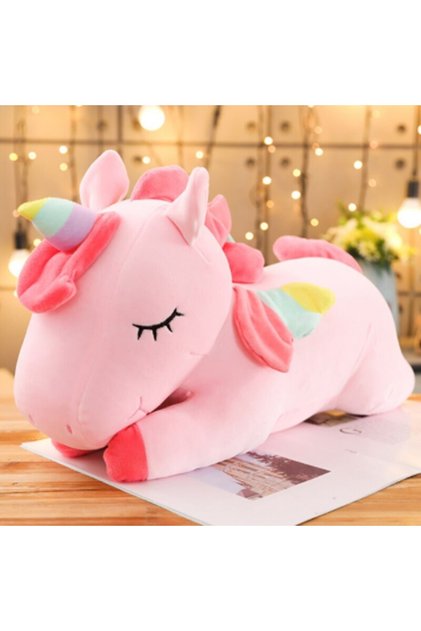 25cm pink Kawaii Horse Plush 25/50cm Soft Stuffed Huggable Dolls Animal Acompany Toys Children Girl