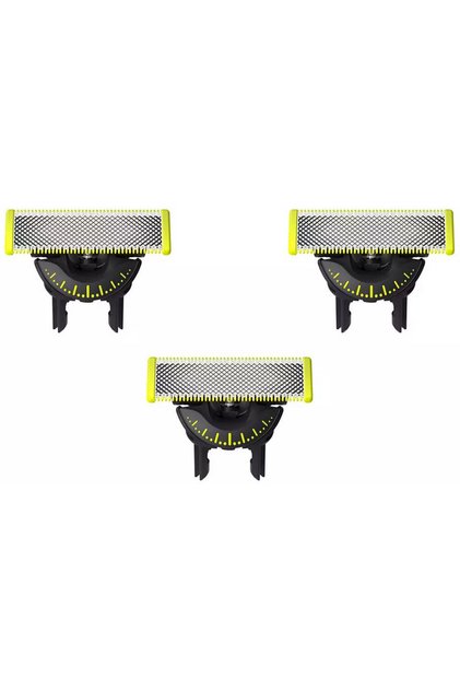 Rezerva OneBlade 360, QP430-50, otel inoxidabil, umed si uscat, kit 3 lame, compatibil cu OneBlade si OneBladePro, Verde