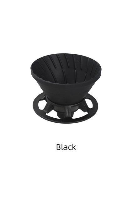 BLACK YRP Coffee Filter Reusable Silicone Camping Coffee Cup Filter Paper Dripper Barista Tools Brew