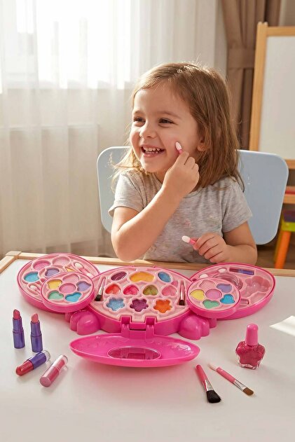 Feyza Oyuncak Aynalı 5 Katlı Makyaj ve Güzellik Seti | 32 Renk Göz