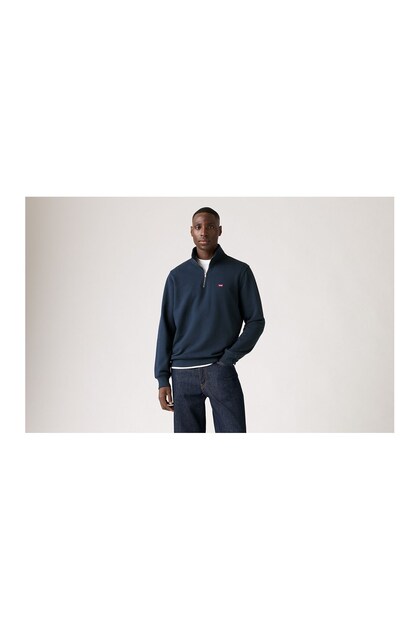 Levi's Core Zip Up Erkek Fermuarlı Kapüşonlu Siyah Sweatshirt
