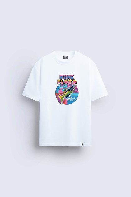 Pink Floyd Printed Crew Neck White T-Shirt T-Shirt