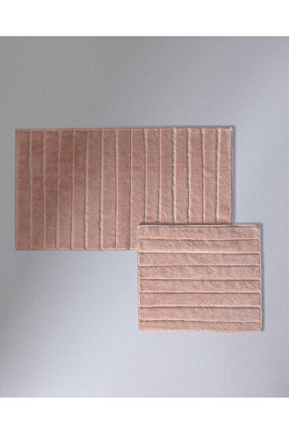 Louan 2-Pack Cotton Bath Mat - Powder