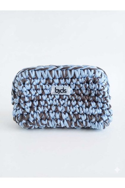 Byds Hand Knitted Scholarship Makeup Bag Clutch Portfolio Bag - 25X14 cm Handmade Clutch - Designer Luxury Hand Bag