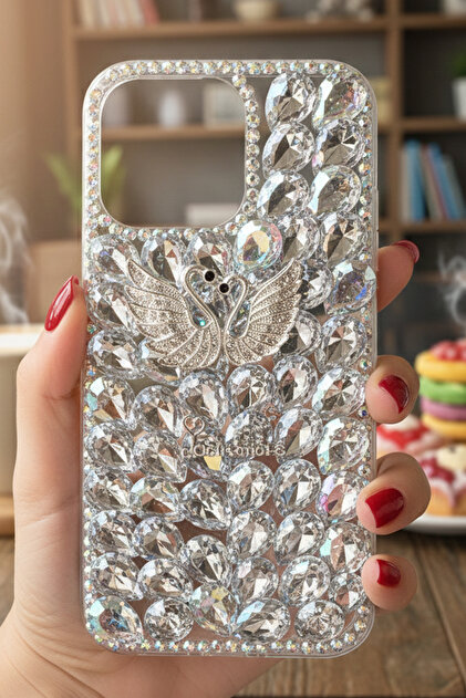 Aksesuarkolic Apple iPhone 16 Pro Stone Luxury Full Taşlı Telefon