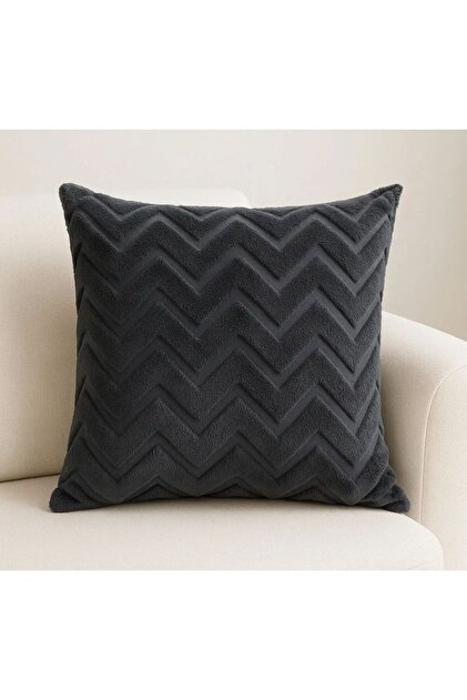 Plush Cushion Cover _ 42X42Single-Sided 3D Plush Cushion Cover _ 1 Piece Cover Anti-Rust Hidden Zipper Welsoft Cushion Cover