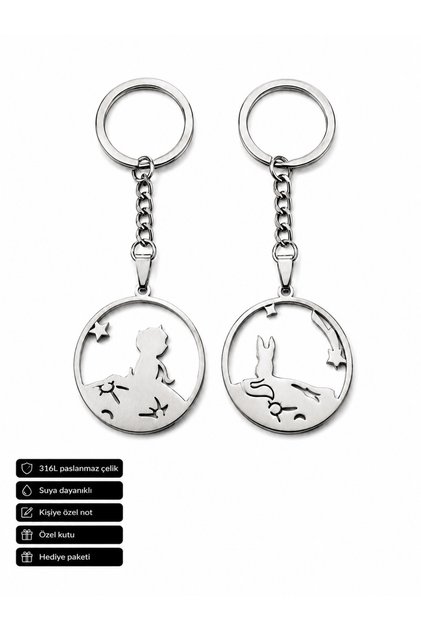 The Little Prince and the Fox Best Friends Keychain Gift Metal Key Chain