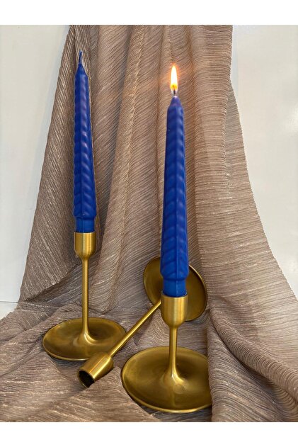 Mavi 2'Li Antik Mısır Şamdan Mumu