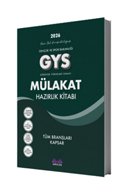 Rakipsiz UZEM MÜLAKAT HAZIRLIK KİTABI GENÇLİK VE SPOR BAKANLIĞI