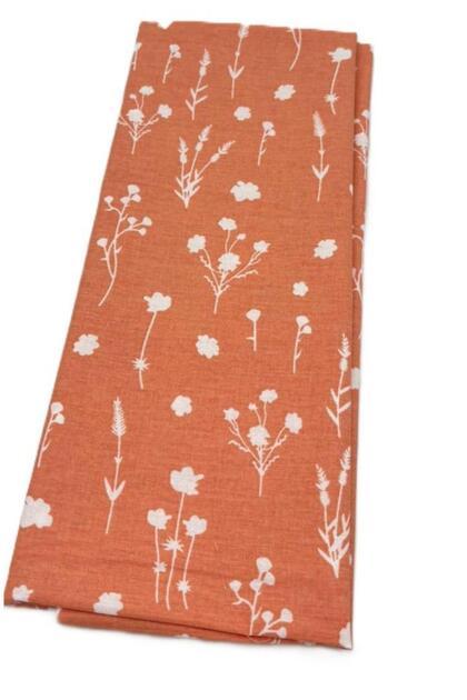 120X50 cm Cotton Lining Fabric with Wildflower Pattern, Tan
