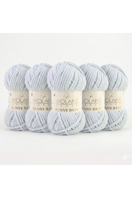 Bunny Baby 36 Gray Velvet Knitting Yarn Chenille Yarn Shawl, Blanket, Baby 100g