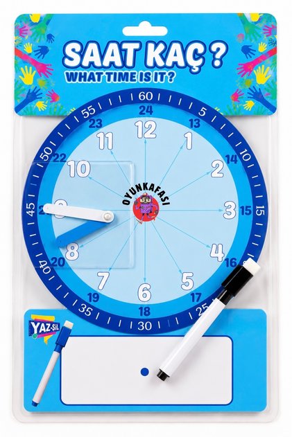 Educational Clock Learning Game Summer Erase Clock How Many Educational Set Kids Educational Toy Blue