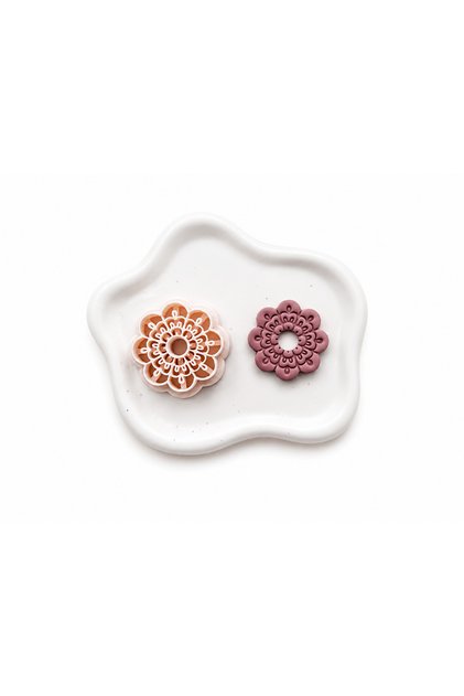 Mandala Polymer Clay Cutter |   35mm Flower Earrings and Jewelry Mold