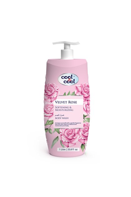 Body Wash Velvet Rose 1 Liter - Anti-Bacterial,Skin-Softening & Moisturizing Liquid