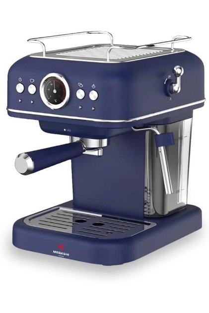 Espresso Coffee Machine - 1.2L, 19 Bar ULKA Pump, Adjustable Coffee Volume (ME-ECM2049) (Blue)| 1800W