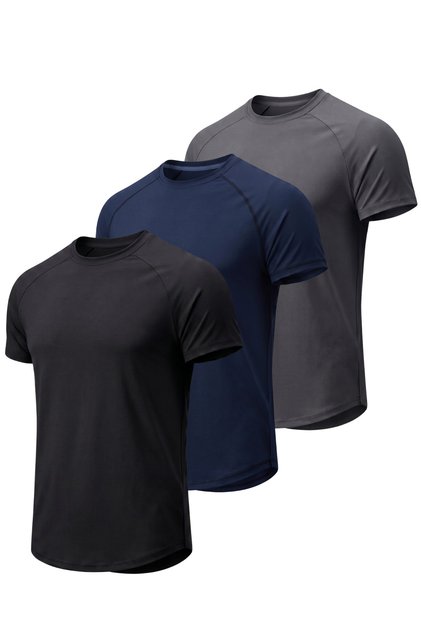 3-Pack Men's Sports T-Shirt Cotton Flexible Suitable for Daily Use Premium Comfortable Fit T-Shirt