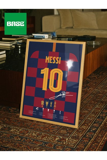 Lionel 10 Forma Tasarımlı İmzalı Poster (Çerçeveli)
