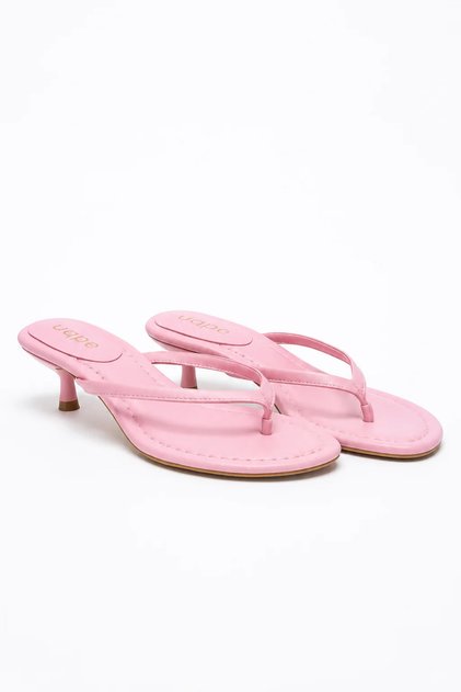 Nora Women's Short Flip-Flop Slippers with Nut Heel - Pink