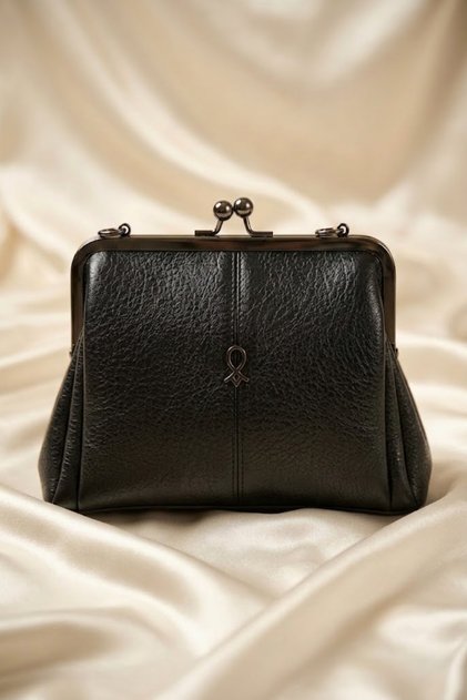Gl-001 Burslu Women's Shoulder Bag Clip-On Handbag Crossbody Bag Black