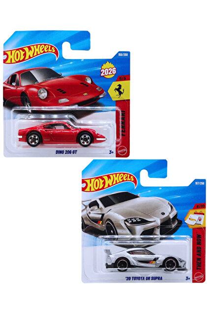 HOT WHEELS Porsche 911 Carrera T - Ferrari Dino 206 GT - Fiyatı