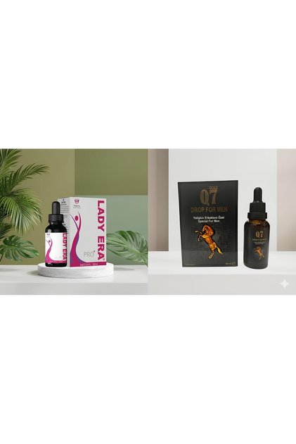 Era Lady Q7 Gold Kadın/Erkek İçin Bitkisel Takviye Damla 30 ml ikili set