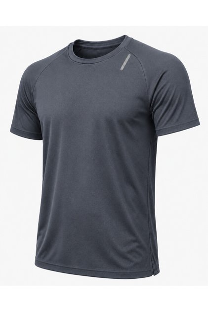 Hızlı Kuruyan Nefes Alan Reflektör Detaylı Atletik Teknik Spor T-Shirt