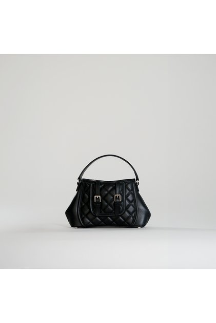 BEGRA Morgan Mini %100 Hakiki Deri Mini El ve Çapraz Askılı Çanta -Siyah (Black)