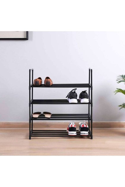 Lorell Shoe Rack 12 Pairs 65x31x74cm - Black