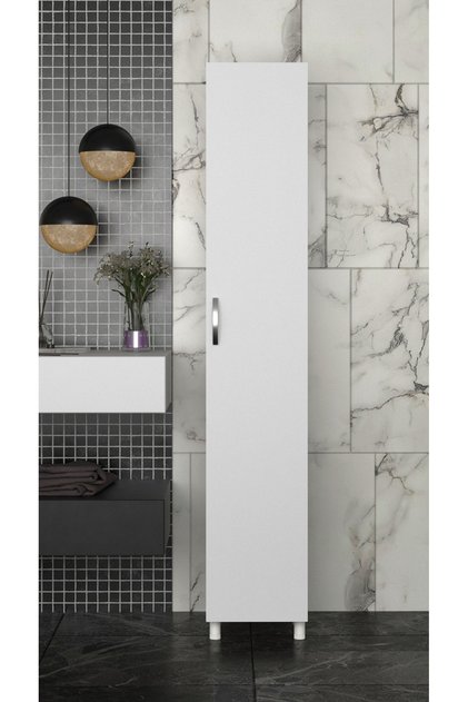 Mimoza Modern 5 Raflı Çok Amaçlı Banyo Dolabı Kapaklı Organizer Dolap