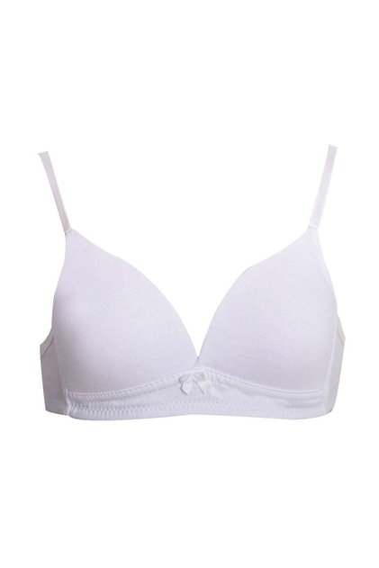 White Covered Waitress Training Bra First Bra