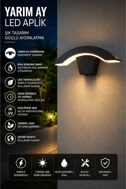Yarım Ay Led Aplik