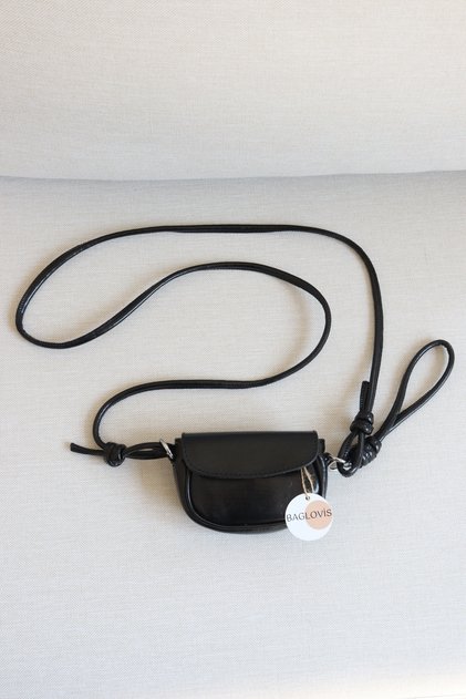 Women's Micro Crossbody Bag with Knot Detail, Minimalist Accessory Bag, En14 Size10