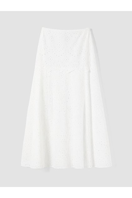 Vizyon New Season High Waist Brode Flared Skirt