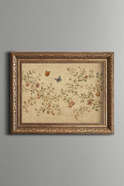 Flower Pattern - Vintage Patterned Painting - Thick Model