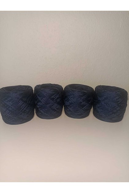 Lacivert Renkli İtalyan Merserize Koton İp 400gr(4x100 Gr)