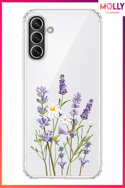 Lavender Garden Pattern Clear Silicone Case for Samsung Galaxy A17