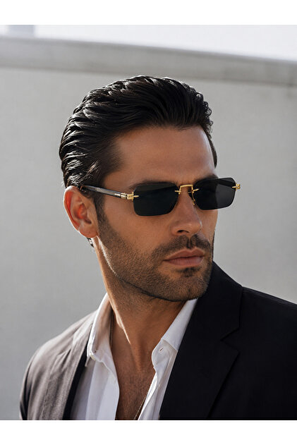 Kaus- Men's Sunglasses New Season Vintage Uv 400 Sun Protection Black Case with Gift