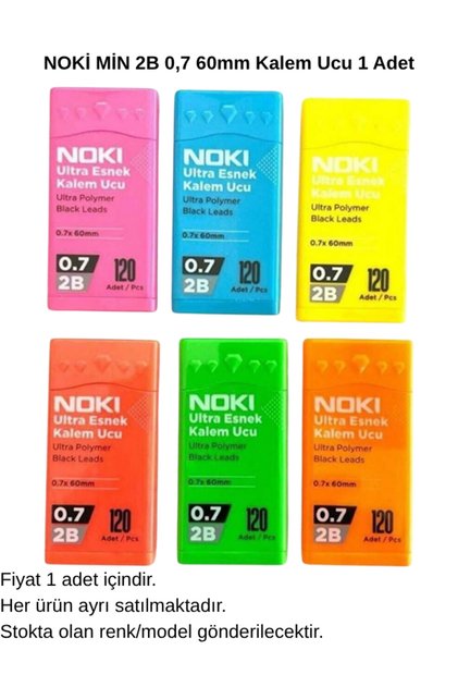 Min 2B 0.7 mm 60 mm Kalem Ucu Tekli