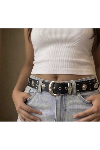 Eyelet Star Unisex Gothic Belt