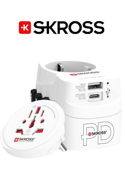 Universal Travel Adapter - 50W Multi-Port Power Adapter with 30W Type-C PD & 18W USB