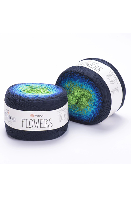 Flowers Renkli Koton Yazlık El Örgü İpi 300