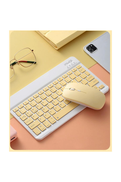 Lenovo Tab M10 Plus X605 Uyumlu Bluetooth Klavye Mouse Set