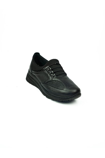 42414 Black Leather Casual Women's Shoes