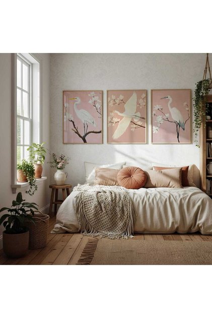 3 Piece Painting with Wooden Frame Qmrc