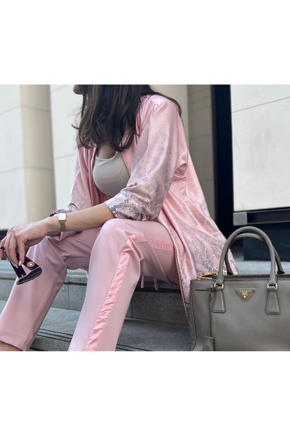 Pink Trendy Track Suit
