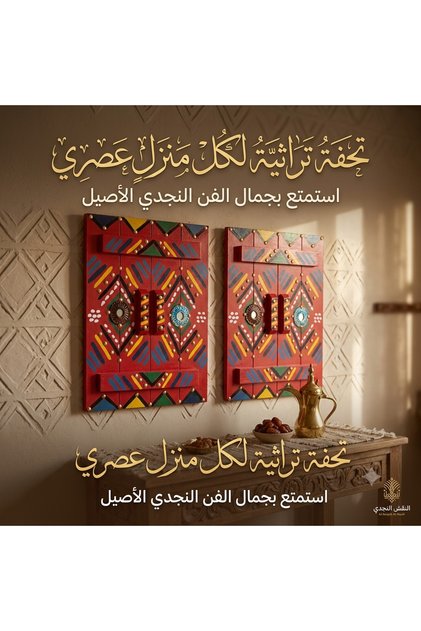 باب تراثي ديكور خشب