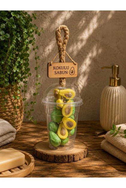 Avokado Desenli Kokulu Dekoratif Sabun Askılı 🥑