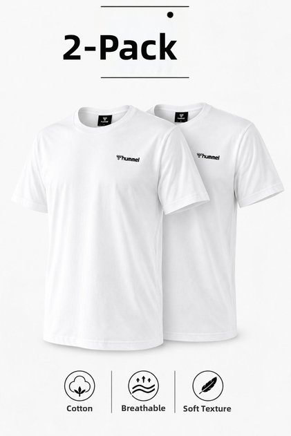 Jullian Men's White 2-Pack Casual and Sports Use T-Shirt