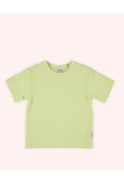 Baby Girl T-Shirt with Snap Fasteners on the Shoulder, Comfortable Cut, 0-3 Years Green